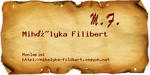 Mihályka Filibert névjegykártya
